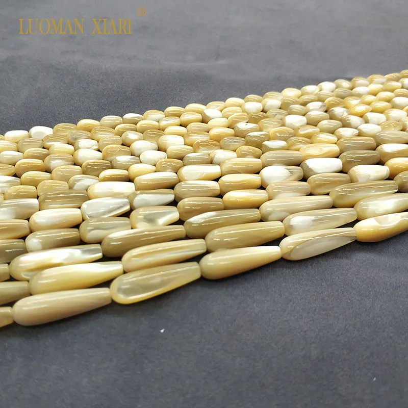 Натуральный каплевидный камень в форме капли воды белый бежевый бисер для