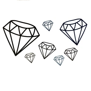 Черные алмазные водостойкие Временные татуировки стикер Harajuku Татуировка боди-арт автомобиль-Стайлинг татуировки наклейки Временные сабаны