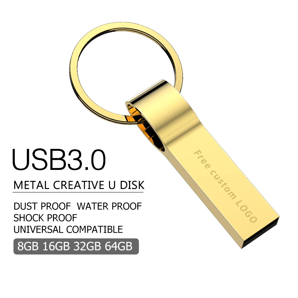 usb флэш 64 Гб usb 3,0 Флешка металлическая 4 ГБ 8 ГБ 16 ГБ 32 ГБ usb флеш-накопитель 128 ГБ Флэш-карта памяти Серебряная мини