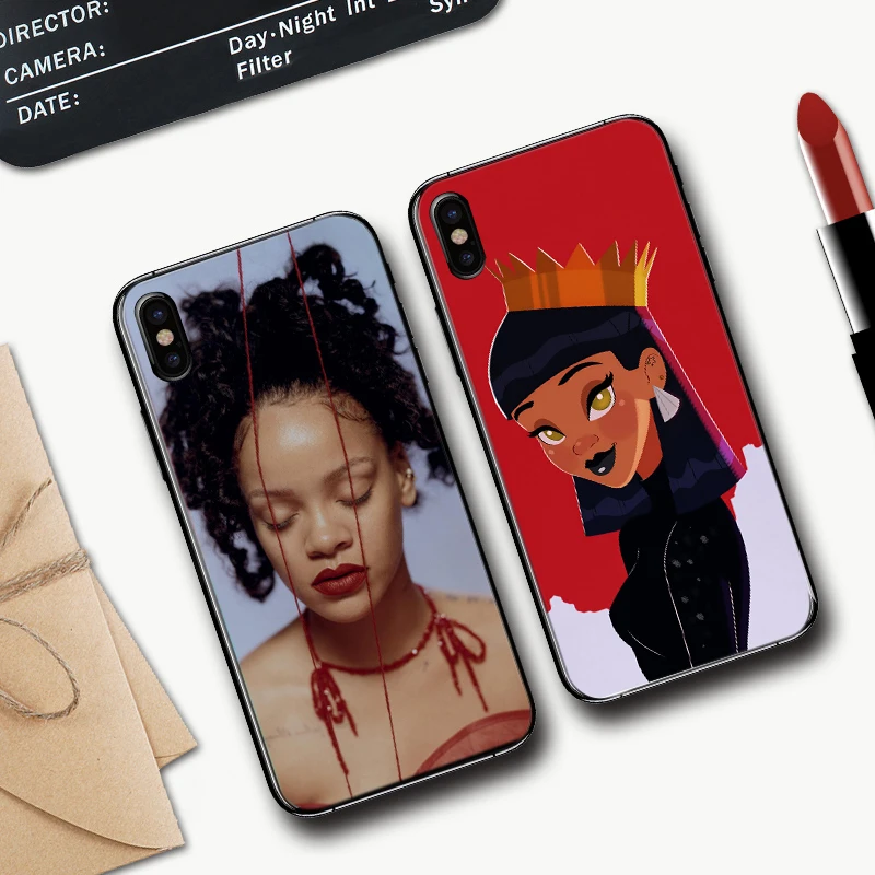 Rihanna милые обои фотографии роскошный силиконовый чехол для iPhone 5 5S 6 6S Plus 7 8 11 Pro X XS