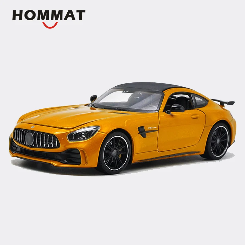 Цвет: желтый HOMMAT моделирование Welly 1:24 Масштаб AMG GT R GT-R спортивная модель автомобиля из металлического сплава Diecasts& Toy Vehicles модель автомобиля коллекционный подарок - Цвет: Цвет: желтый