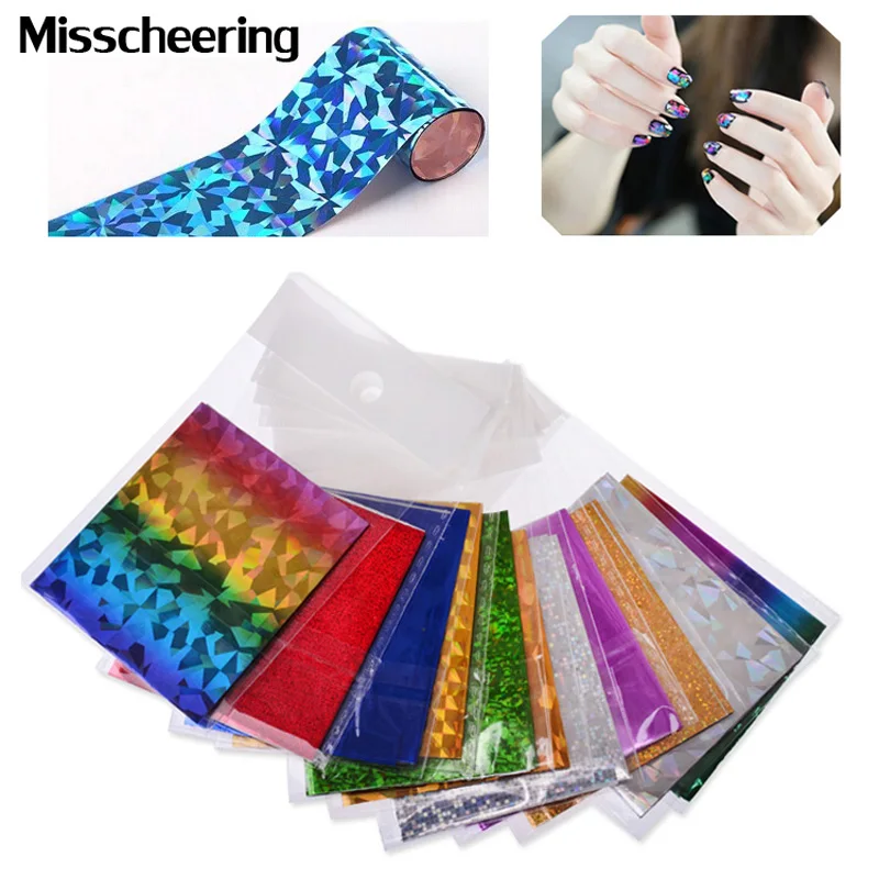 Дизайн ногтей наклейки 5 шт./компл. Горячие алюминий передачи фольги DIY стильный