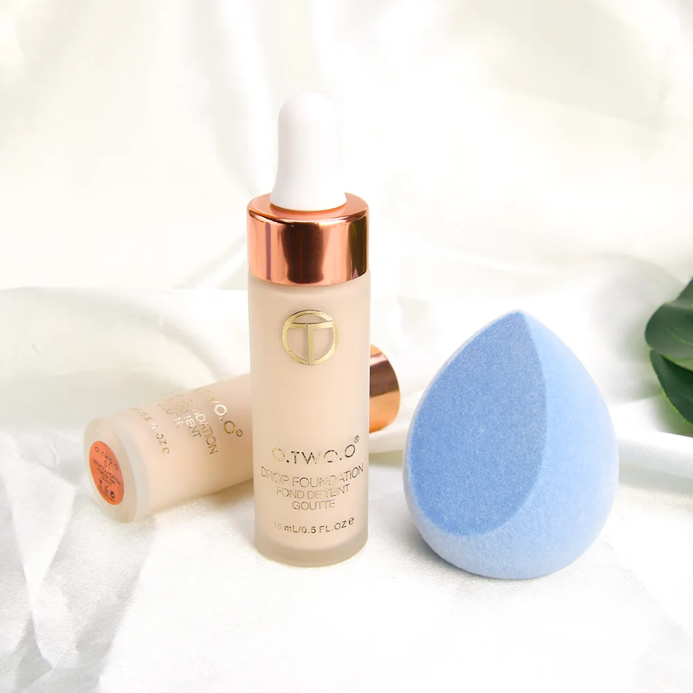 O.TWO Foundation Makeup With Sponge Puff Long Lasting Face Set Matte Liquid Concealer Blender |