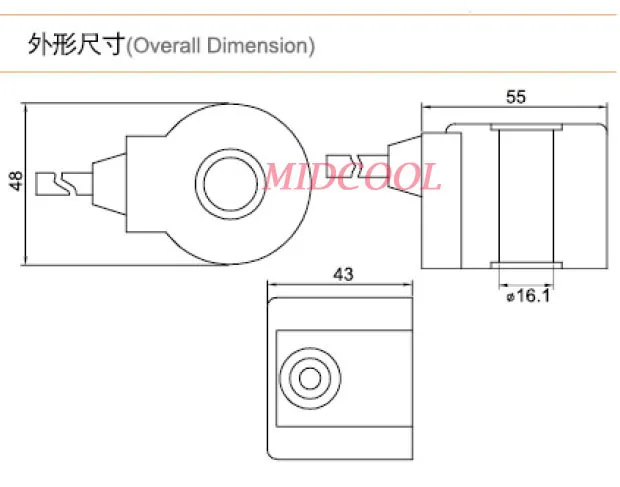 Пневматическая магнитная катушка для клапана переменного тока 220 В свинцовый