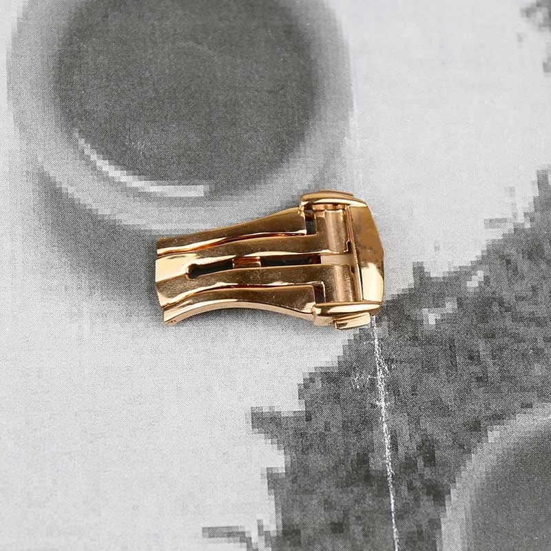 Rose gold Благородное качество аксессуары для часов вся стальная пряжка бабочка Летающая серия Пряжка ремень Складная Пряжка 20 мм для Омега ремешок пряжка - Цвет ремешка: Rose gold