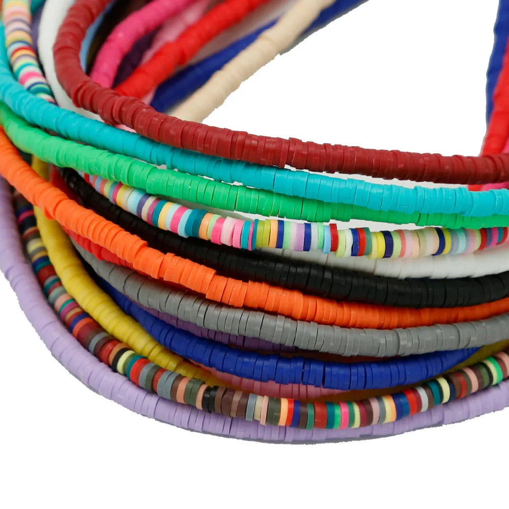 Диск из полимерной глины разных цветов 4 мм 350 шт.|Бусины| |