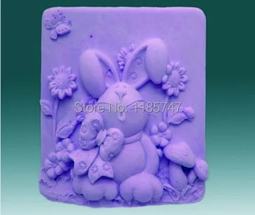 

Животное силиконовая форма для мыла 3D кролик DIY силиконовая форма для украшения мыла ремесла формы