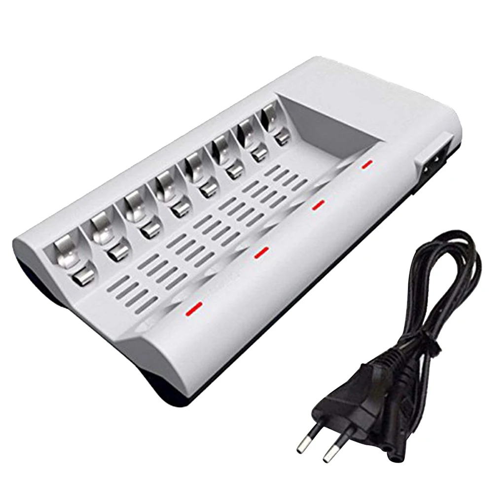 

8 Slots AA/AAA Ni-Cd Ni-Mh Battery Charger 1.2V Smart 150mAh/130mAh Rechargeable Batteries Charger