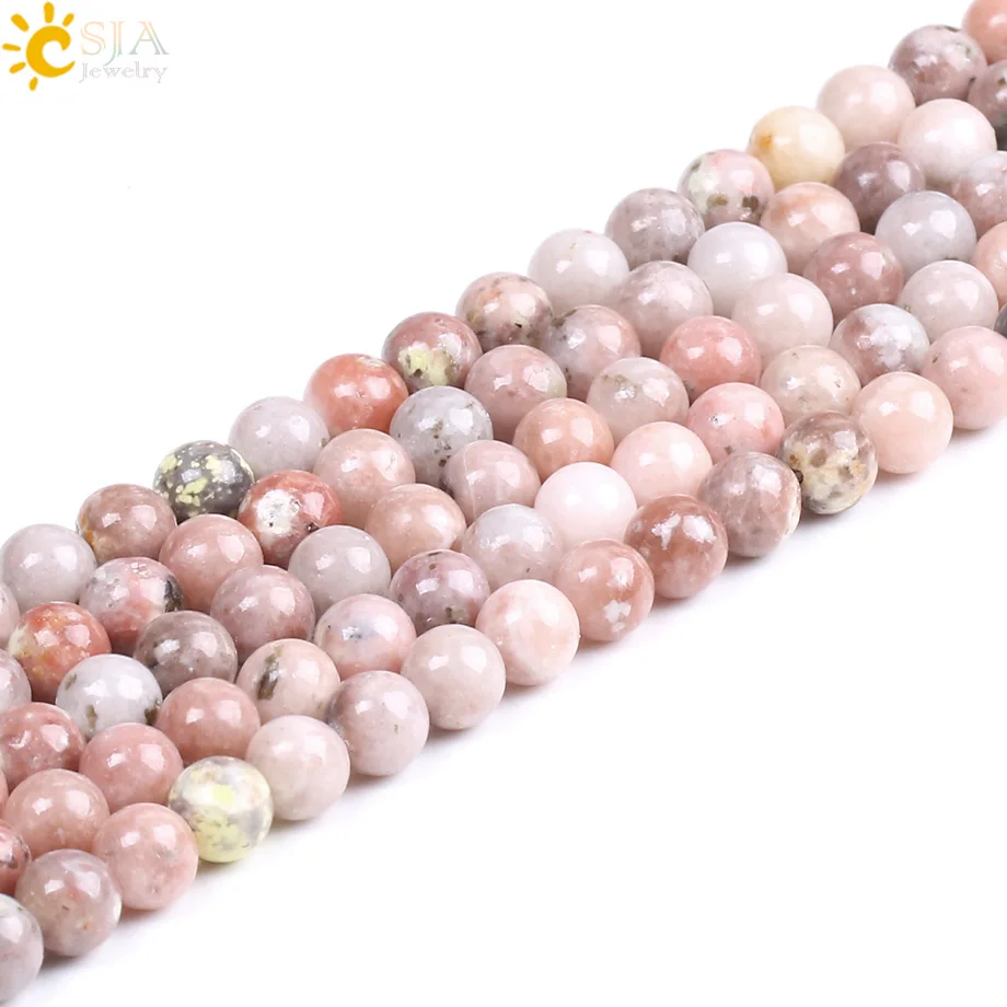 Натуральный розовый и красный цветок CSJA аксессуары серия свободных бусин