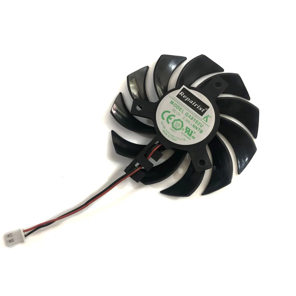 Вентилятор GA81S2U 75 мм 440 А 2Pin GT440 GT620 GT630 GPU VGA в качестве замены для видеокарты EVGA GT