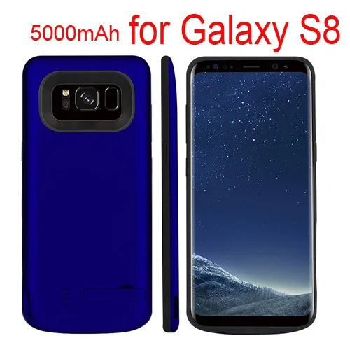 Внешний аккумулятор, чехол для батареи для samsung Galaxy S8/S8 Plus, чехол для зарядного устройства, внешний аккумулятор, запасное зарядное устройство, чехол - Цвет: Blue for S8