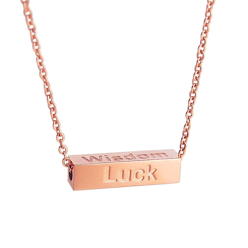 YUN RUO модный бренд ювелирных изделий розовое золото цвет кулон желаний Ожерелье 316