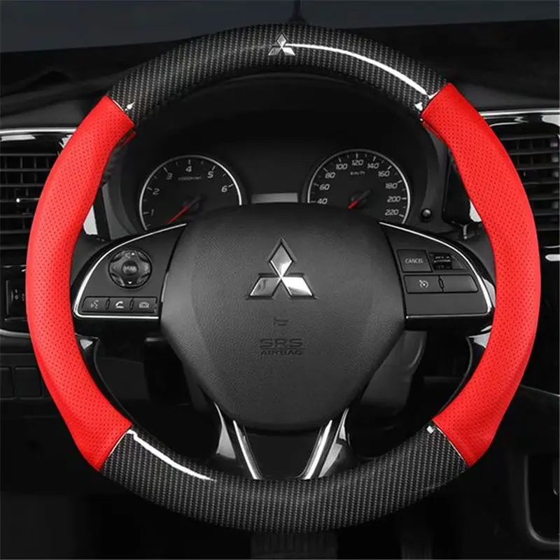 

Car steering-wheels cover 38cm 15" For Mitsubishi ASX RVR Pajero Sport Outlander PHEV Airtrek Grandis lancer evo Eclipse Cross