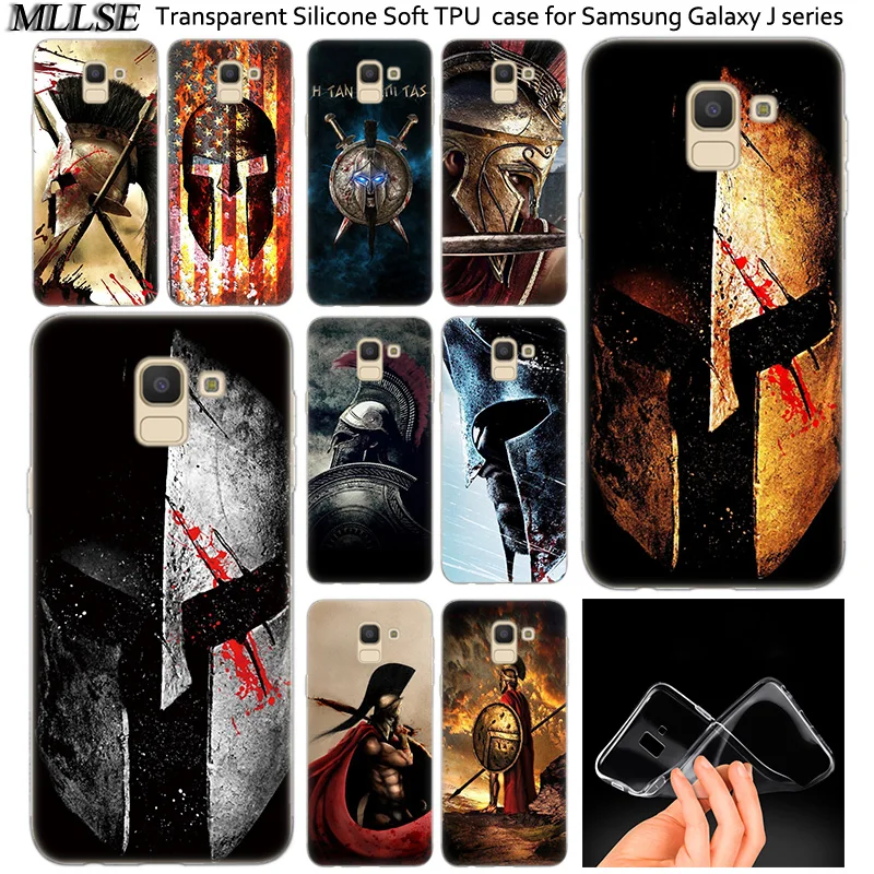 Спартанский прозрачный мягкий силиконовый чехол для Samsung Galaxy J2Pro J4 J6 J8 2018 J3 J5 J7 2016