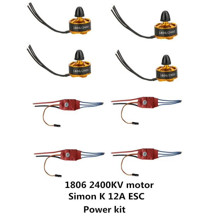FPV мини гоночные беспилотники quadcopter power kit MT1806 2400KV бесщеточный двигатель и Simon K/BLHeli