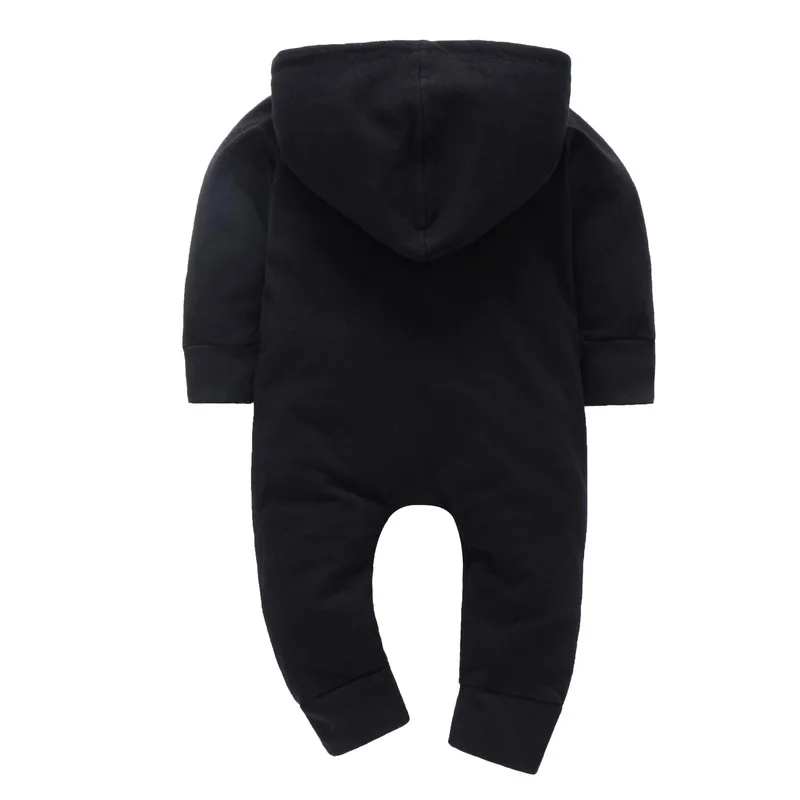 

Spring And Autumn Newborn Baby Cotton Jumpsuit Baby Hooded One Piece Rompers Infant Baby Solid Color Soft Outfit Clothes