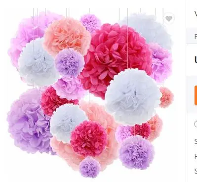 

Различные Цвета вечерние помпонами и цветами; Дешево; Pom Poms оптом