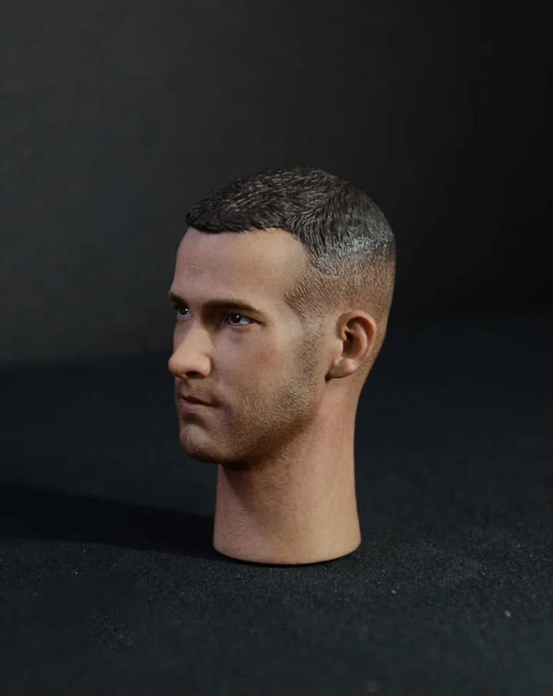 

1/6 Ryan Reynolds Deadpool Head Carved for 12" Collectible Action Figure DIY