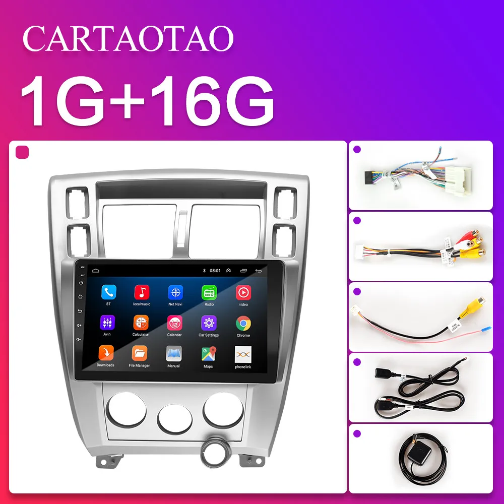 H-Tucson-ZS-1G 2 din Android 8,1 автомобильный dvd 2.5D HD 10," автомобильный радиоприемник с навигацией GPS Bluetooth мультимедийный плеер стерео для hyundai Tucson 2006-2013 - Цвет: H-Tucson-ZS-1G