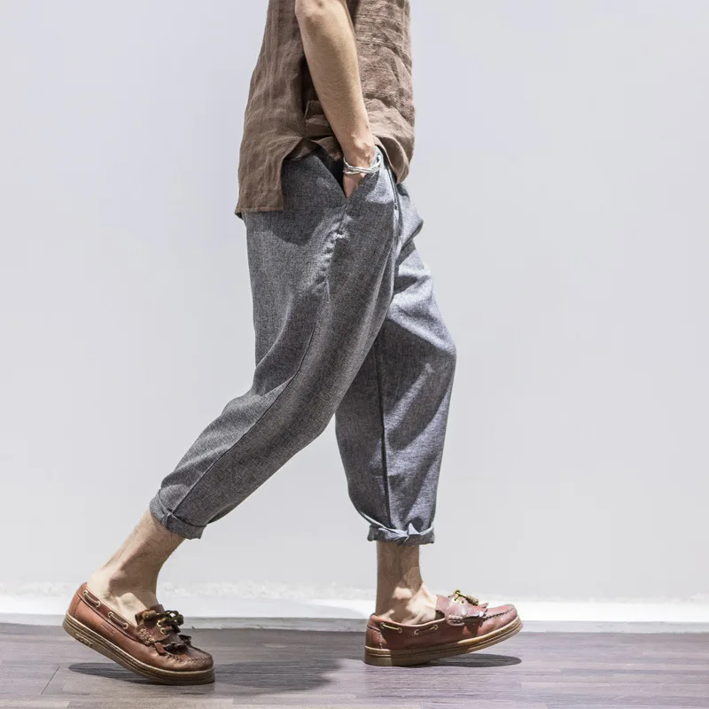 Новинка 2016 хлопковые свободные шаровары для отдыха брюки до щиколотки летние