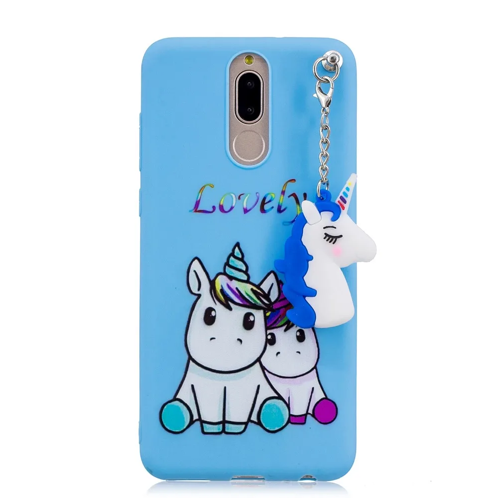 FULAIKATE Soft Case for Huawei Mate 10 Lite Unicorn Pendant Back Cover Honor 9i Candy Color Lovely Cartoon Cases Nova 2i |