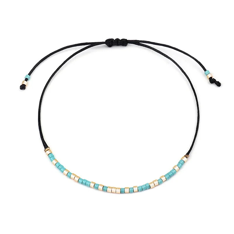 light blue Бисер Miyuki ручной работы, браслет из бисера, милые популярные браслеты на удачу и браслеты для женщин и мужчин, разноцветные браслеты с бусинами - Окраска металла: light blue