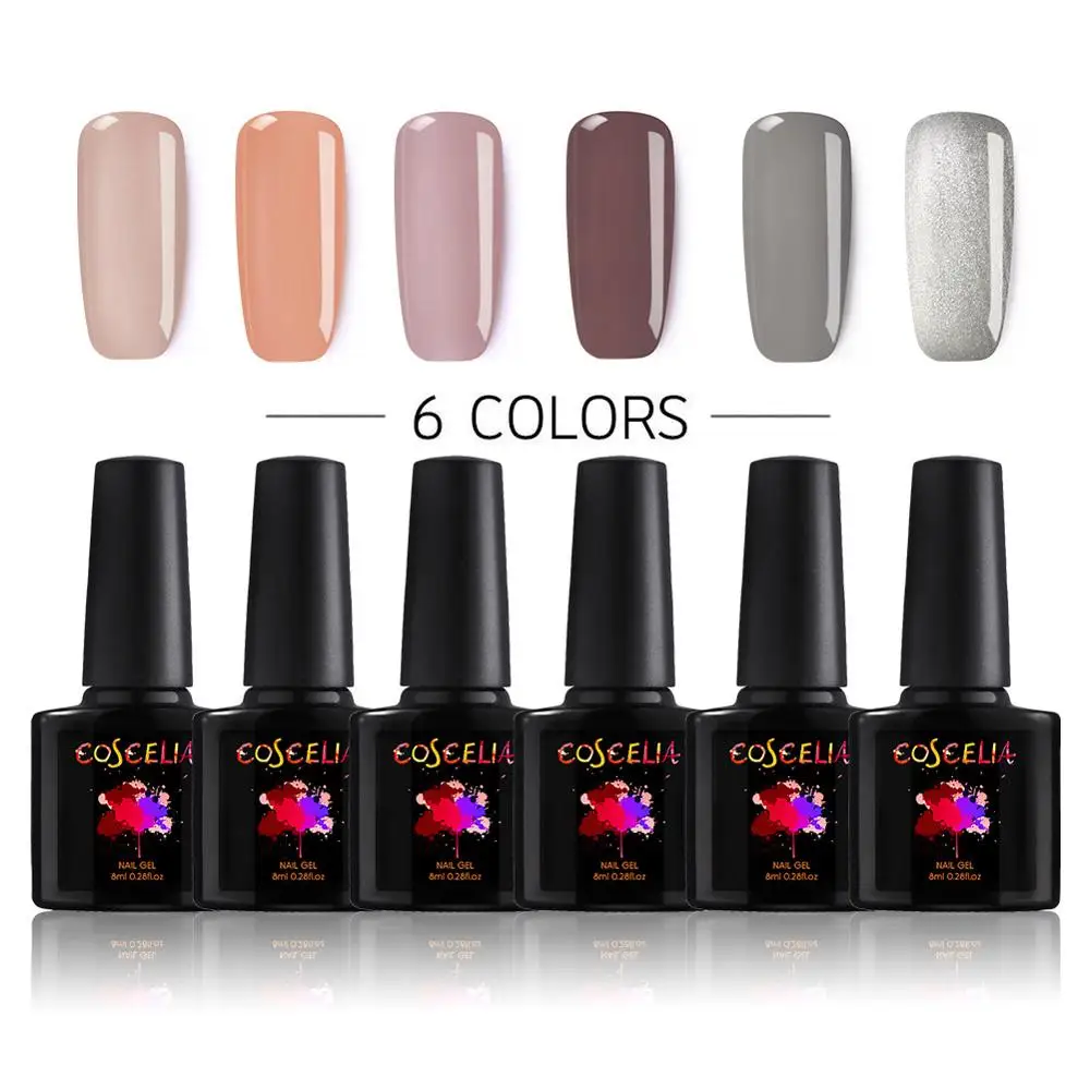 kit 05 COSCELIA 6pcs/Lot Painting Gel Semi Permanent Varnish Set UV Gel Nail Polish Gellack Gel For Nail Gel Nail Polish Kit - Цвет: kit 05