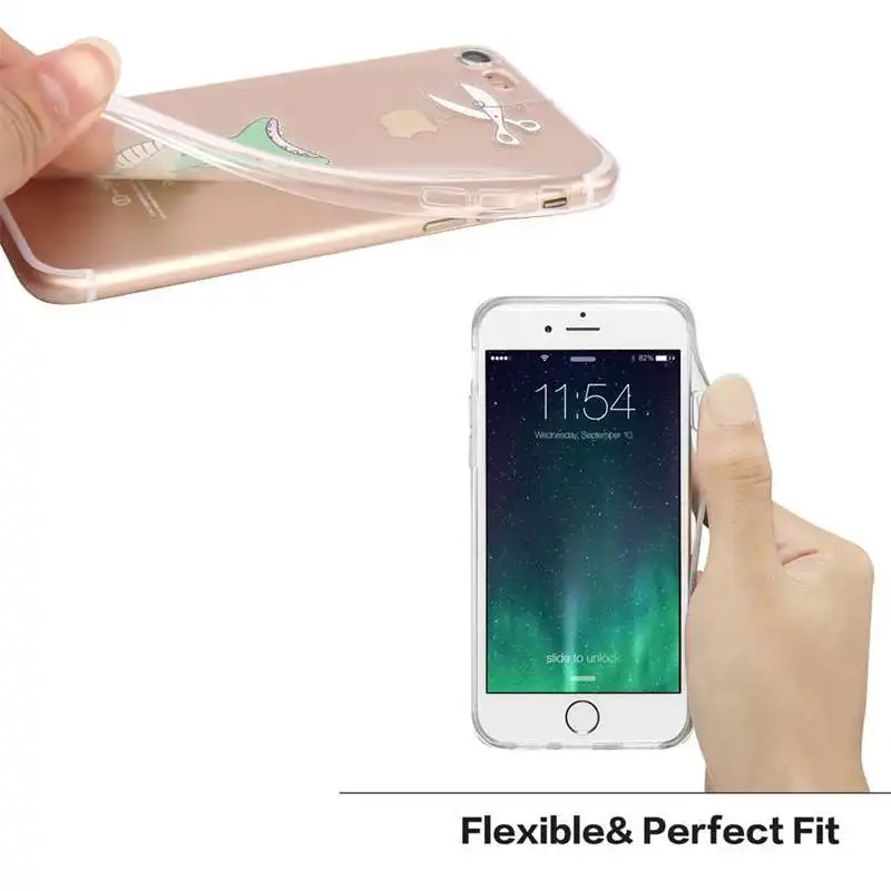 Чехол для смартфона iPhone 6 s силиконовый чехол с динозавром кошкой совами
