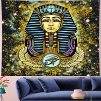 egyptian pharaoh psychedelic tapestry wall hanging mandala personality hippies home decor bohemian wall cloth beach mat