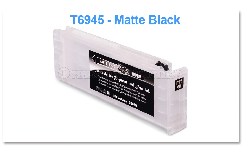 5 Цвета/комплект T6941-T6945 T6941 Refillable патрон чернил для принтера Epson SureColor T3000 T3200 T5200 T7200 T3270 T5270 T7270 700 мл/уп