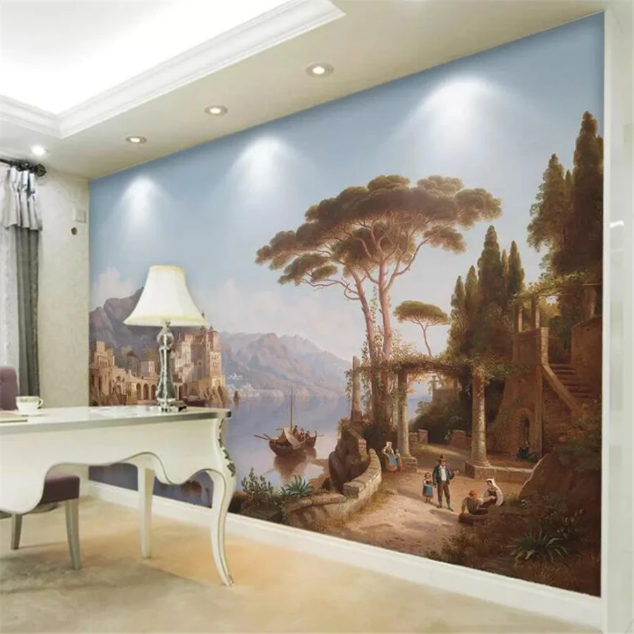 beibehang Custom Wallpaper 3d Photo mural papel de parede European Landscape Oil Painting Living room wallpaper | Обустройство дома
