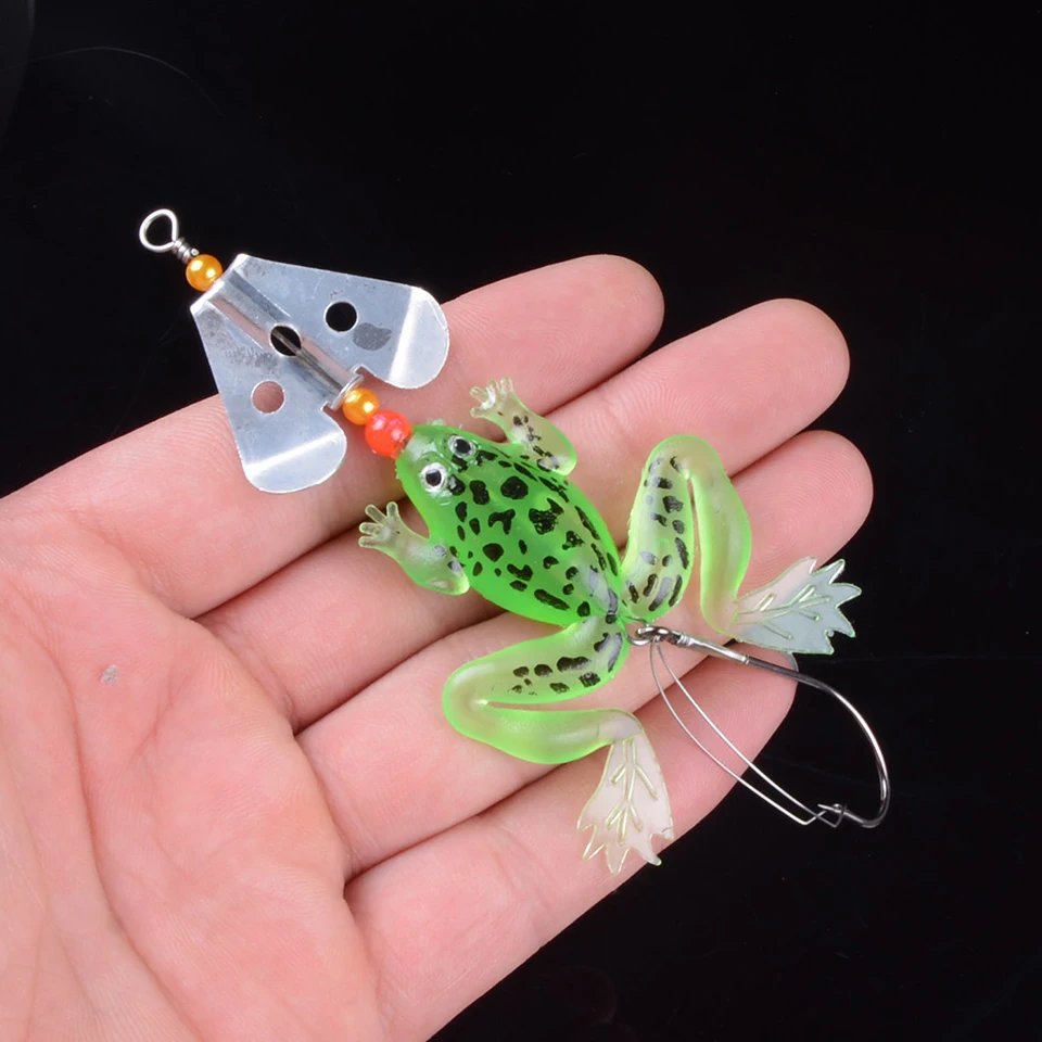 Новое поступление 4 шт. искусственная Лягушка приманка рыболовная Мягкая черная