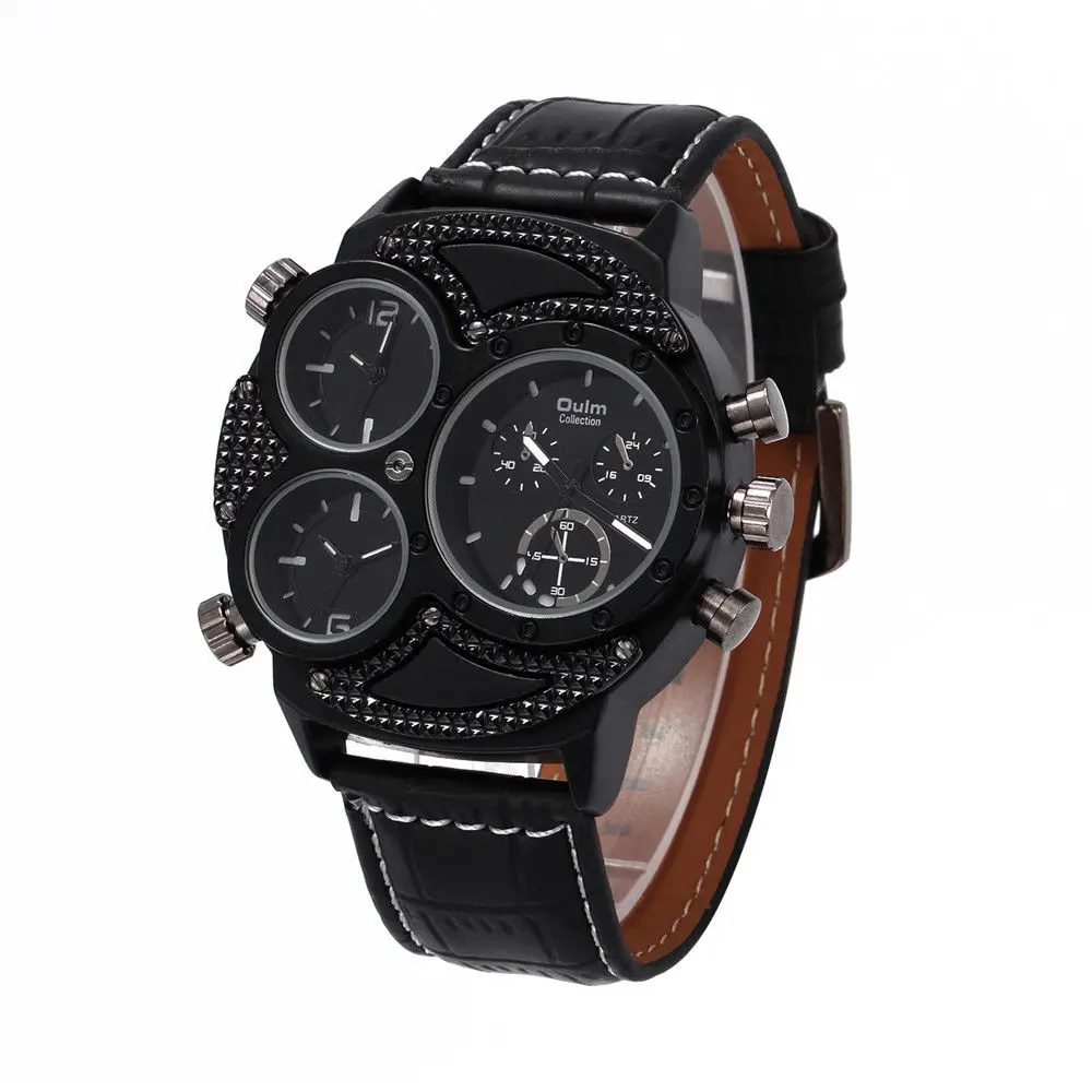 Роскошные часы 2017 Новый стиль OULM Мужские спортивные военные повседневные