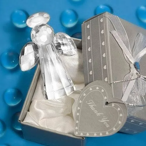 

50pcs baby shower party gift wedding presents--Crystal clear angel baptism gift present souvenir birthday favor wen4529