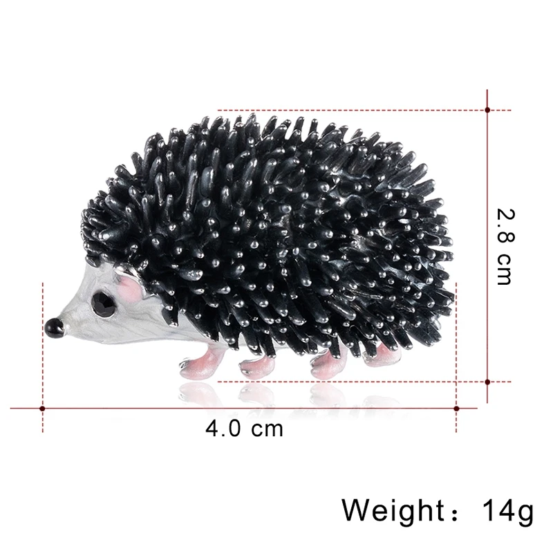 Симпатичные Броши серебристого цвета в виде ежика кавайные из сплава животные