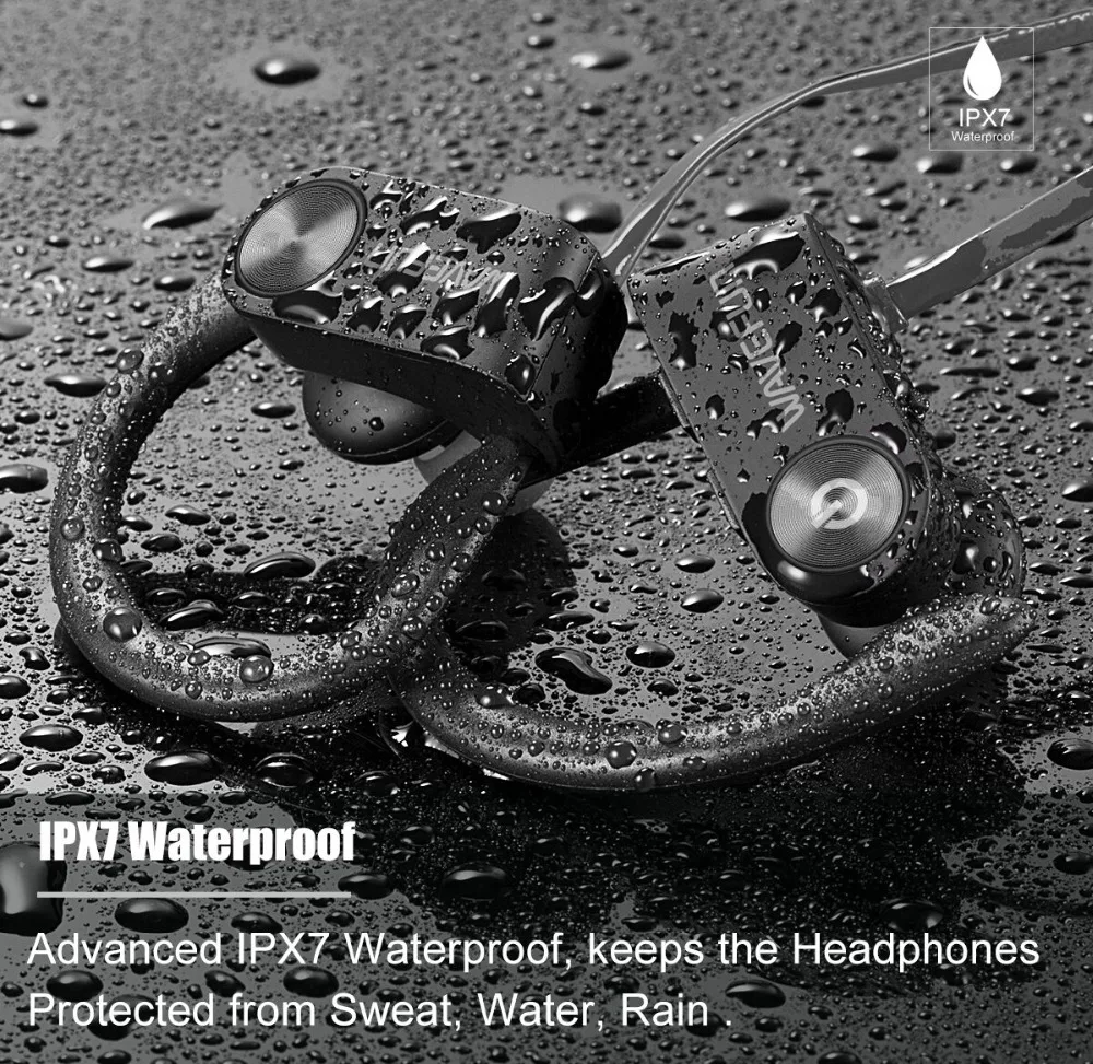 Wavefun X-Buds Bluetooth блютуз наушники беспроводные наушники IPX7 водонепроницаемые наушники спортивные Super Bass с микрофоном для ios android для Xiaomi iphone Samsung huawei телефон