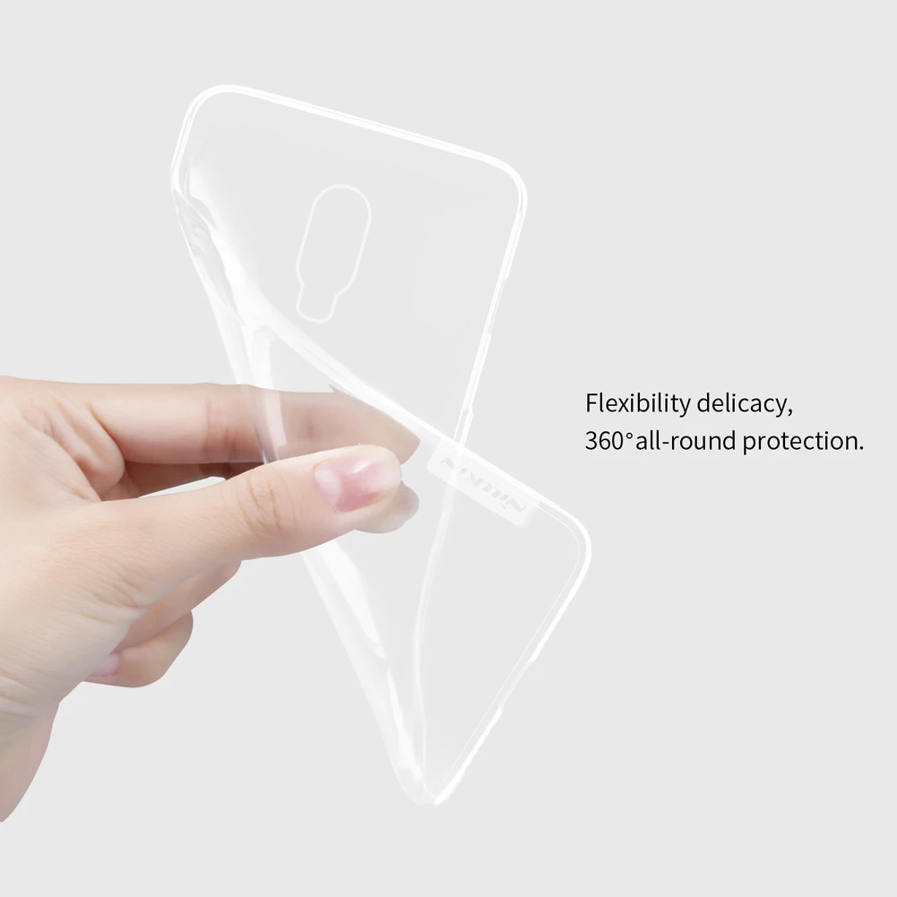 Для oneplus 6 т чехол Nillkin Nature прозрачный защитный с мягким силиконовым корпусом TPU