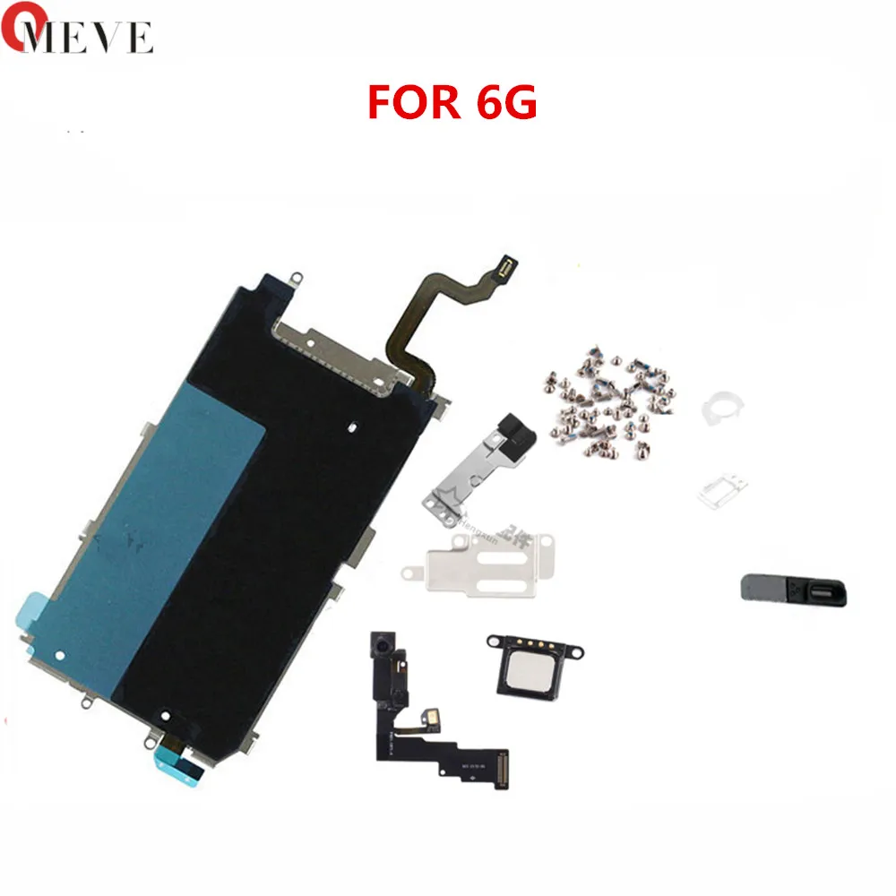 ЖК-экран для iPhone 5G 6 6S 7 PLUS 8 8P металлические маленькие части Защитная крышка ушной динамик фронтальная камера с гибким креплением кабель - Цвет: FOR 6G