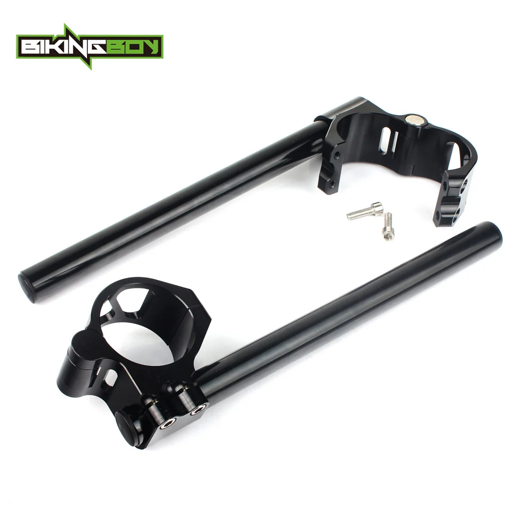 BIKINGBOY 52 мм сплит 7/8 &quotКлип Ons руль для Kawasaki ZX7R Ninja 91 92 93 94 95 96 97 98 99 00 01 02 03 2004 ZX9R 1994
