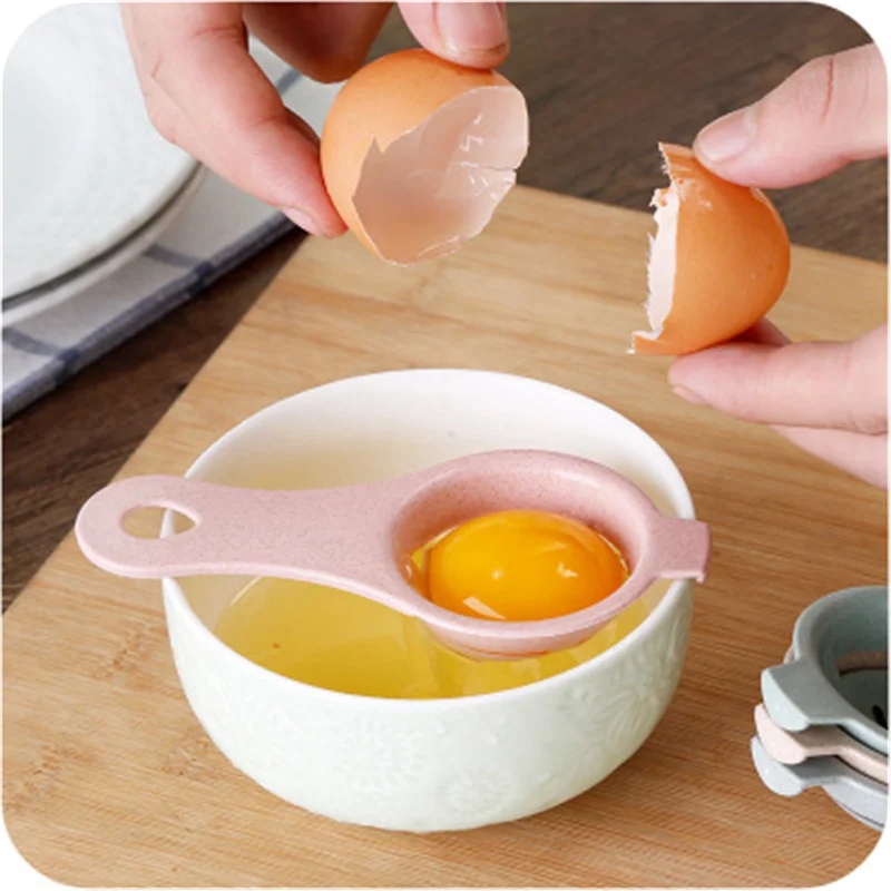 5 pcs Wheat Straw Household White Egg Yolk Seperator Kitchen Cooking Gadget Sieve Tool Separator Dining | Дом и сад