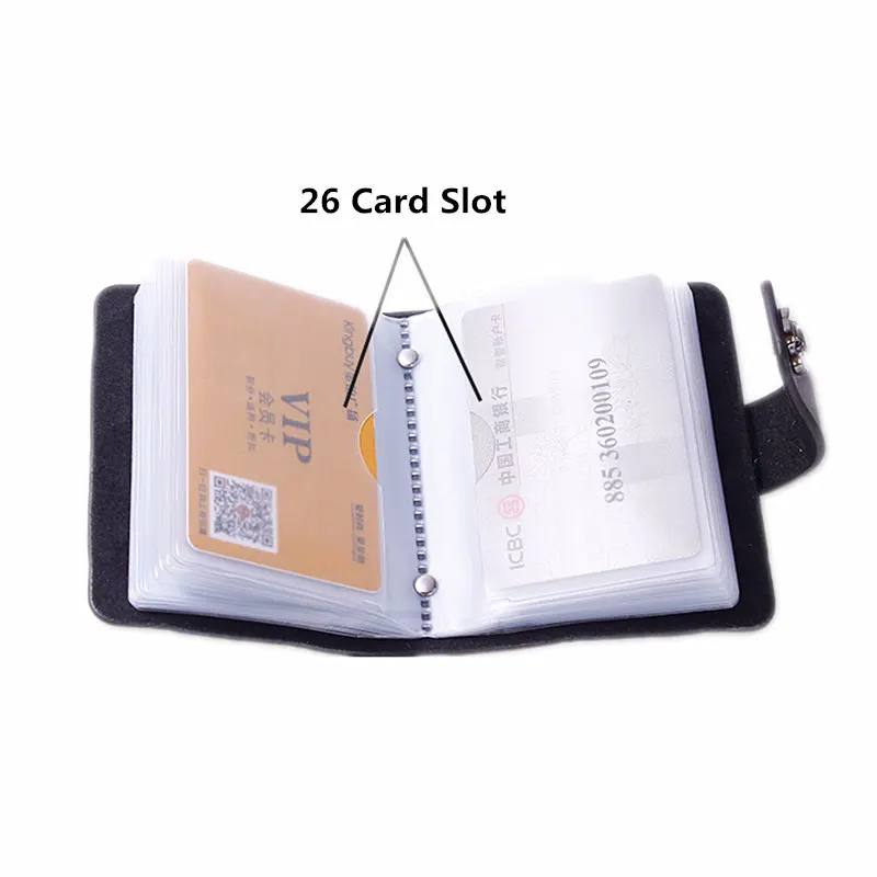26 Слот для карт памяти Пояса из натуральной кожи Для женщин ID Card Holder классический