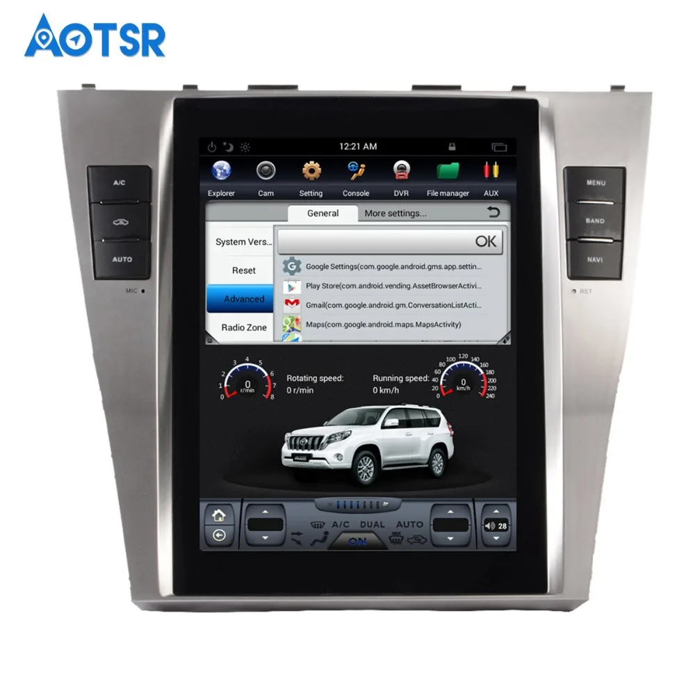 Автомобильный GPS-навигатор Aotsr Android 7 1 в стиле Tesla для TOYOTA CAMRY 2007-2011 стерео