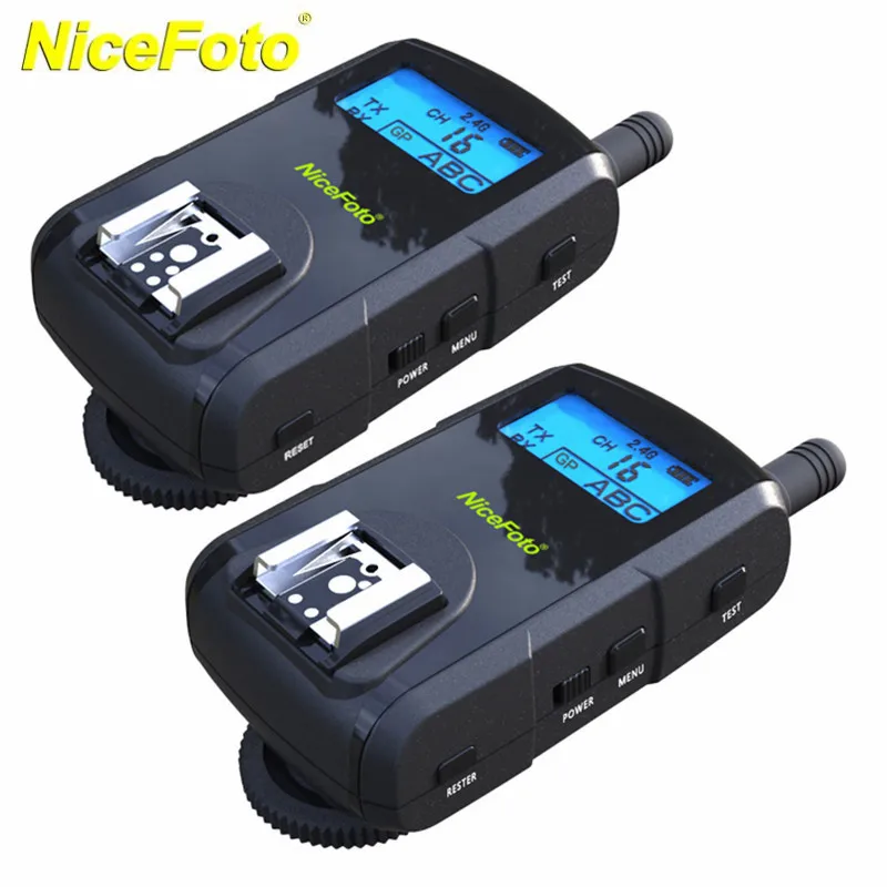 NICEFOTO Новый ttl беспроводный спуск фотовспышки передатчик + приемник FSK 2 4 ГГц 1/8000 s