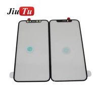 jiutu black oem front glass lens with oca adhesive for iphone x screen outer glassoca film replacement repair parts