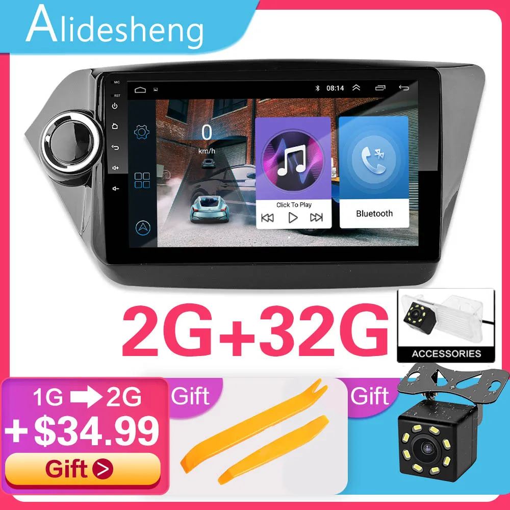 I-ZS-K2-2G-camera 2G+ 32G 2.5D 2Din Android 8.1GO Автомобильный мультимедийный dvd-плеер gps для Kia RIO 3 4 Rio 2010 2011 2012 2013 - Цвет: I-ZS-K2-2G-camera