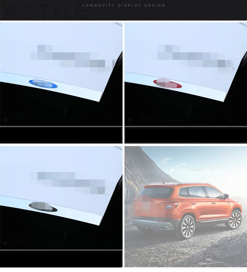 Для SKODA KAROQ из нержавеющей стали, задний протектор багажника, накладка на задний бампер, защита задней двери, аксессуары для отделки