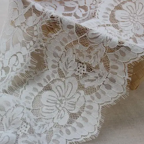 

3m/lot white /black car bone eyelash lace trim skirt clothing wedding patchwork sewing trimming X385