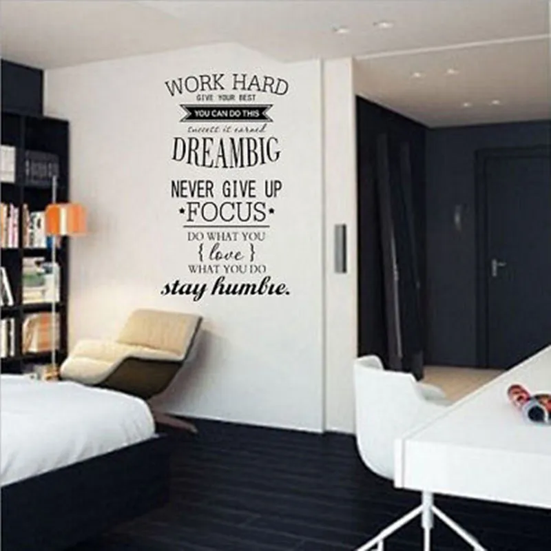 Модные наклейки на стену с цитатами съемные декоративные виниловые сделай