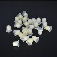 50 pcs plastic disposable ring finger ink cups with sponge for permanent makeup eyebrow lip body pigment tattoo ink cups