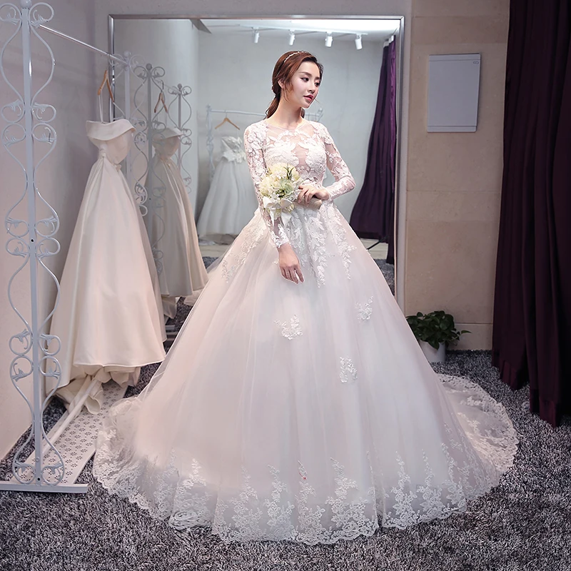 Alilove 2019 Свадебные платья длина до пола платье кружево Изысканный Простой на заказ